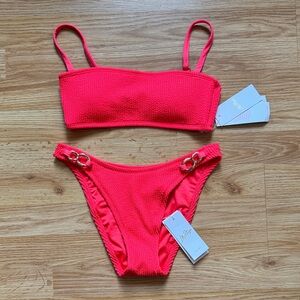 Lilly Pulitzer Mizner Red Textured Bikini ✨ size 4